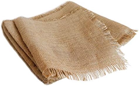 12" x 108" Fringed Edge No-Fray Burlap Runner ~ Table Runner with