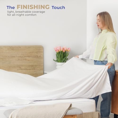 THREAD SPREAD Egyptian Cotton California King Flat Sheet - Luxury 400