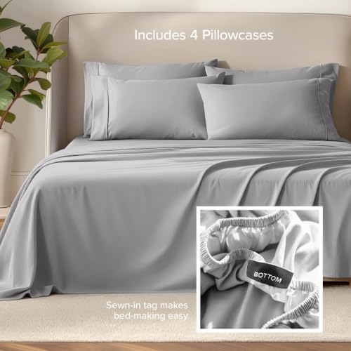 Bare Home Hotel Luxury Split King Sheet Set, Extra Soft, 7 Piece Set