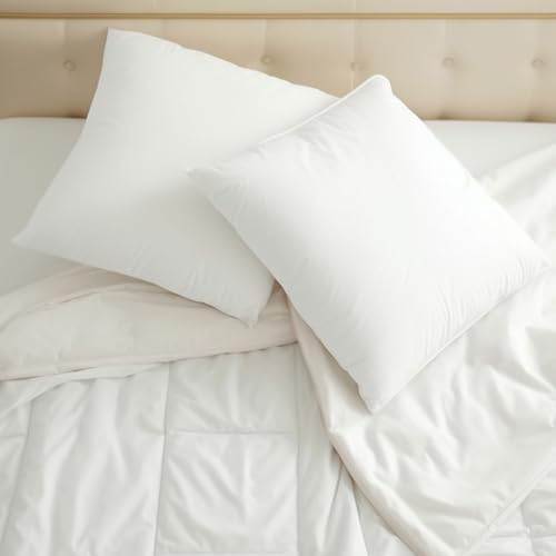 OKBA Throw Pillows Insert Set of 2, with 100% Cotton Cover,Bed and