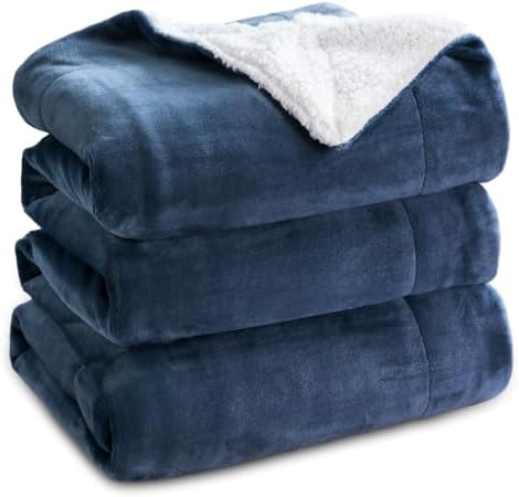 Bedsure GentleSoft Sherpa Fleece Blanket Queen Size for Bed