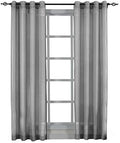 Royal Hotel Sheer Curtains – Crushed Grommet Panels, 2-Pack Semi-Sheer