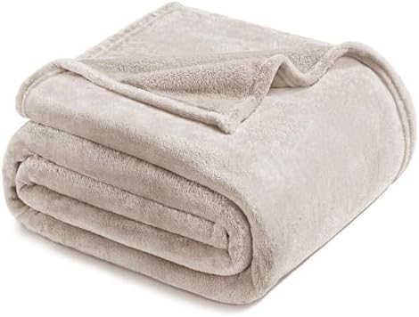 Exclusivo Mezcla Soft Fleece Blanket Cal King Size for Bed, Camel