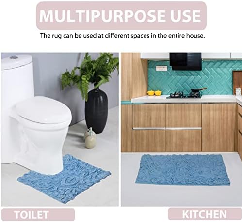 Home Weavers Modesto Collection 100% Cotton Tufted Bath Rugs, Extra