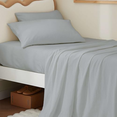 Ready To Rest 4 Piece Twin XL Sheets - Light Grey, 15 Inch Deep
