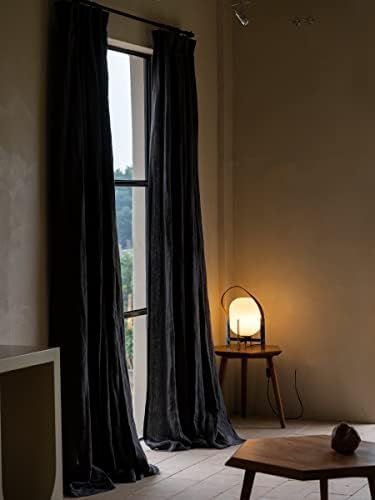 Grey Curtains 108 Inch Length for Living Room 1 Panel Set Pinch