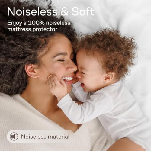 Niagara Cotton Mattress Pad Queen 60x80 - Non Noisy Cooling Breathable