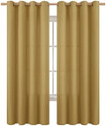 BGment Taupe Linen Curtains 84 Inches Long for Living Room, Set of 2