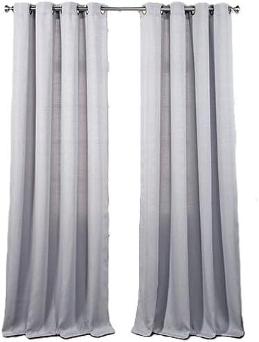 Set of 2 Gramerly Textured Curtain Panels with Grommet Top