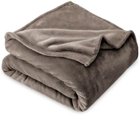 Reversible Lightweight Micro Plush Flannel Fleece Throw Blanket King