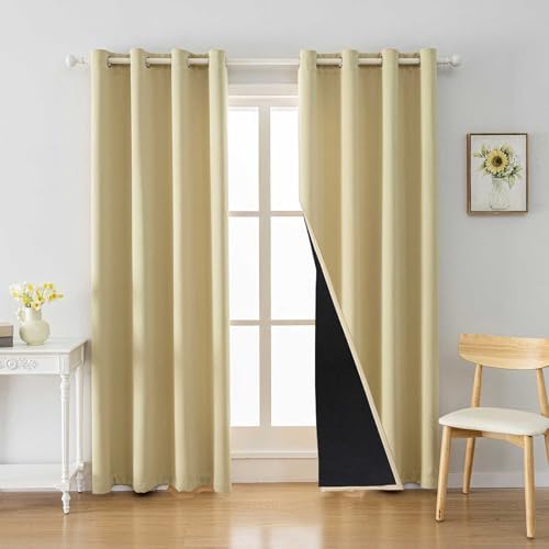 Anytime 100% Blackout Curtain 2 Panels Set,Thermal Insulated Window
