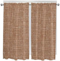 Window Curtains 72 Inch Length, Brown Rod Pocket Window Treatment