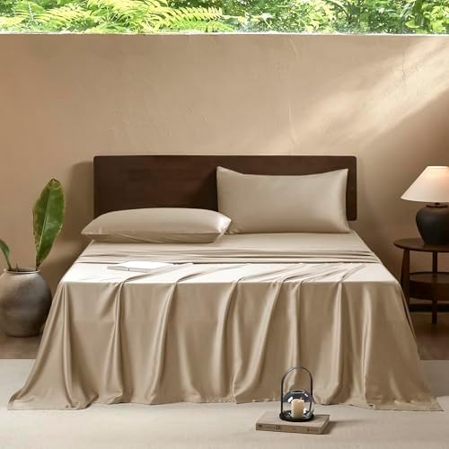EVERLY Full Sheets Set,Luxuriously 400 Thread Count Organic Viscose