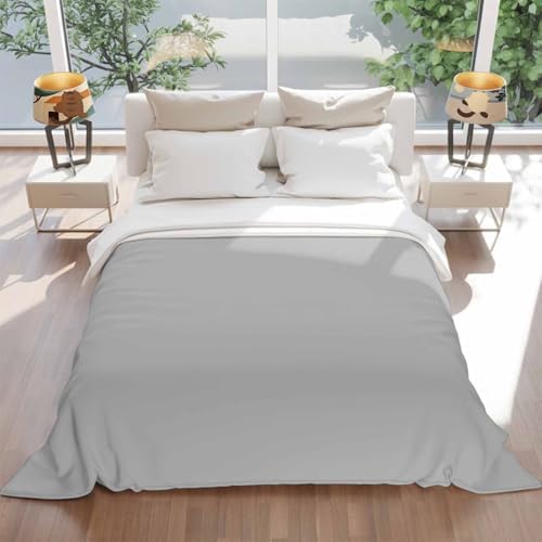 Gray Throw Blankets for Couch & Bed 60'' x 80'' Grey Solid Color Plush