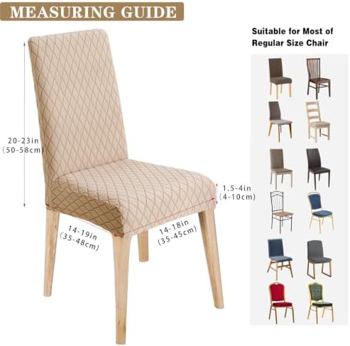 Chair Covers for Dining Room Stretch Jacquard Slipcovers for Kitchen