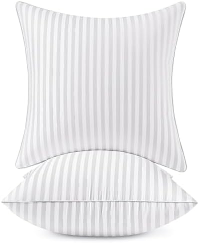 MIULEE 18x18 Throw Pillow Inserts Set of 2, 100% Virgin Microfiber