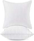 MIULEE 18x18 Throw Pillow Inserts Set of 2, 100% Virgin Microfiber