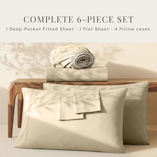 Hearth & Harbor Extra Deep Pocket King Size Sets - Fits Mattress 18-24