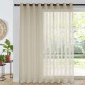 Fcoise 120" Extra Wide Semi Sheer Curtains 102 inches Long | Faux