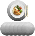 Abstract Fog Faux Leather Placemats Set of 6, 15in, Waterproof Heat