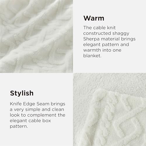 Bedsure Gentlesoft Sherpa King Size Blanket for Bed- Fleece Fluffy &