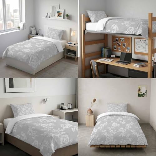 Spring Flowers Duvet Cover Queen Size,Quilt Cover 90"x90" with Zipper