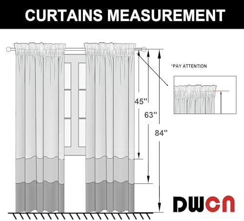 DWCN Blackout Curtains - Thermal Insulated, Light Blocking for Bedroom