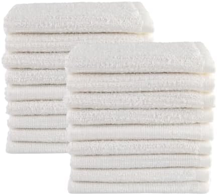 18-Piece Kitchen Bar Mop Dishcloth Set, White