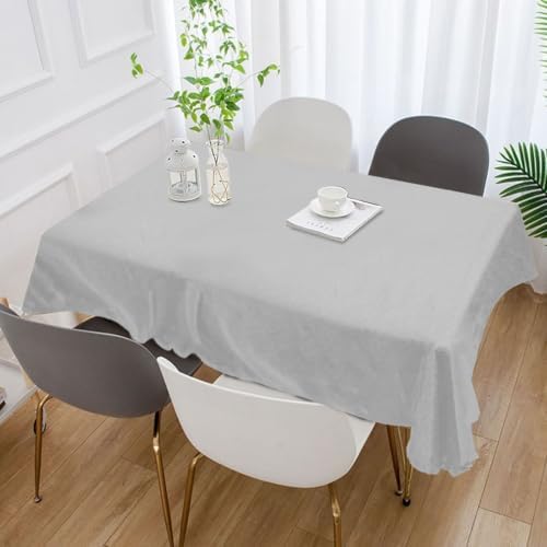 linqin Gray Color Rectangular Tablecloth 60x120 in