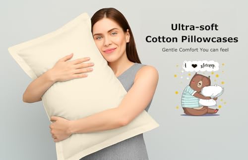 2 Pack Pillow Shams Queen Size 20x30 – 600 Thread Count 100% Organic