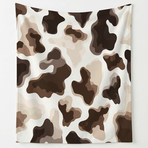 Beige Brown Blanket - Modern Microfiber Throw,Gifts for Kids Adult