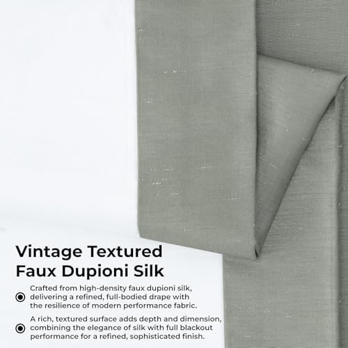 HPD Half Price Drapes Blackout Curtains for Bedroom Vintage Textured