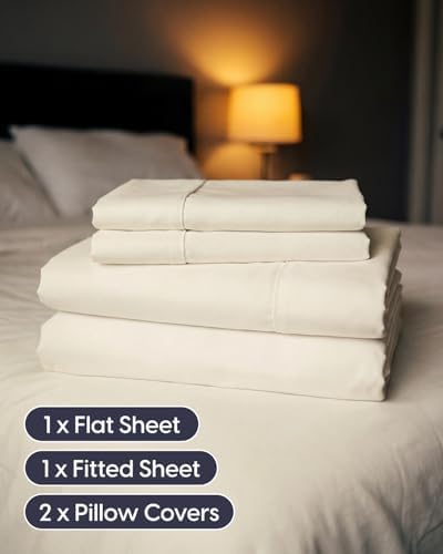 Sleepy Town Full Size Bed Sheets - 4 Piece - Full Sheet Set - Extra