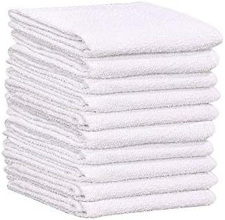 GOLD TEXTILES 60 PC New Cotton Blend White Restaurant Bar Mops Kitchen