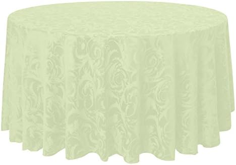 Ultimate Textile 90-Inch Round Damask Tablecloth, Ivory, 5 Pack