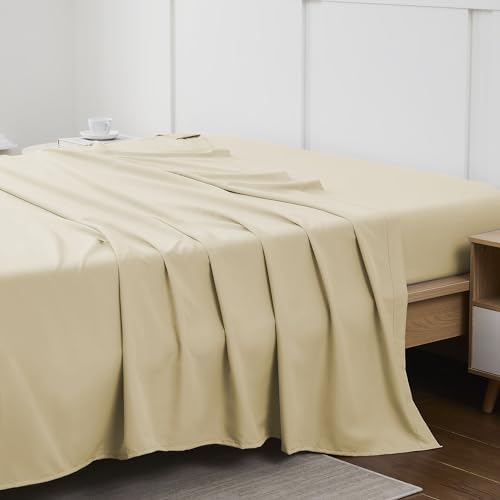 Queen Flat Sheet Only - Ultra Soft & Breathable Brushed Microfiber Top