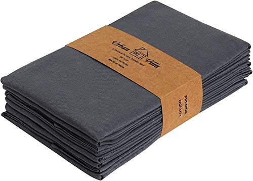 Urban Villa Kitchen Towels 100% Cotton Gray Color Dish Cloths & Dish