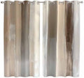 Curtains 84 Inches Long 2 Panels, Brown Grey Grommets Window Treatment
