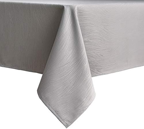 maxmill Jacquard Tablecloth Swirl Design Spillproof Wrinkle Free Heavy