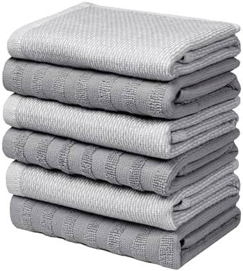 Bumble Premium Dish Cloths 13"x13" (6 Pack) | 100% Natural Ring Spun