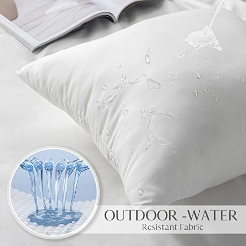 Ashler Outdoor Pillow Inserts, 18x18 Waterproof Throw Pillows Pack of