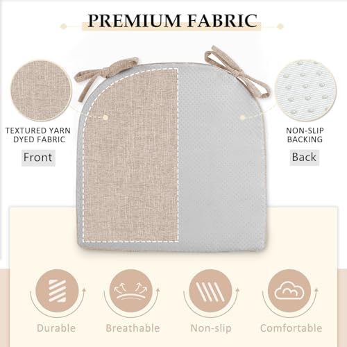 Wellsin Chair Cushions for Dining Chairs 4 Pack - Kitchen Chair
