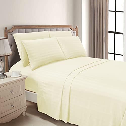 Mocassi Full Stripe Sheet Set - Luxury Hotel 1800 Premier Bedding