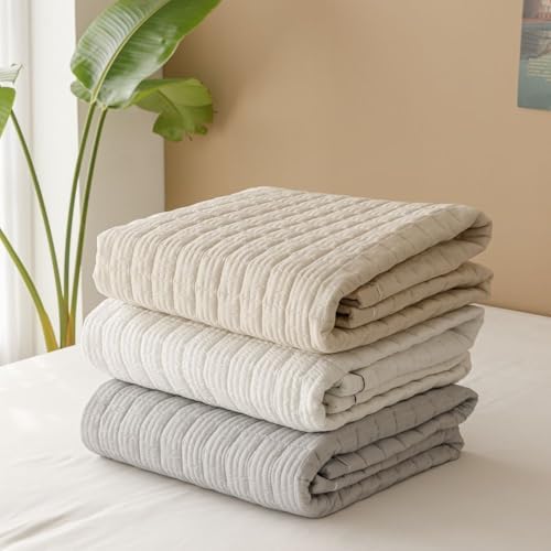 Bamboo Seersucker Mattress Pad – Lightweight Breathable All-Season Bed
