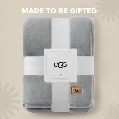 UGG Coco Queen Bed Blanket, Fleece Blanket, 90" x 92", Grey