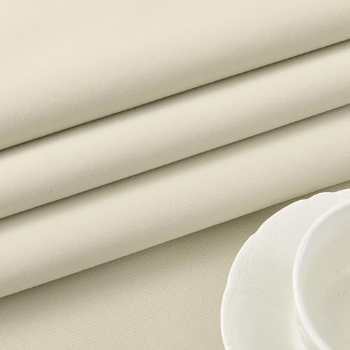 HUTO Beige Blackout Bedroom Curtains Panels 84 Inch - Energy Saving