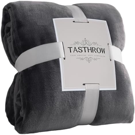 TASTHROW Grey Throw Blanket 60x80 Inches