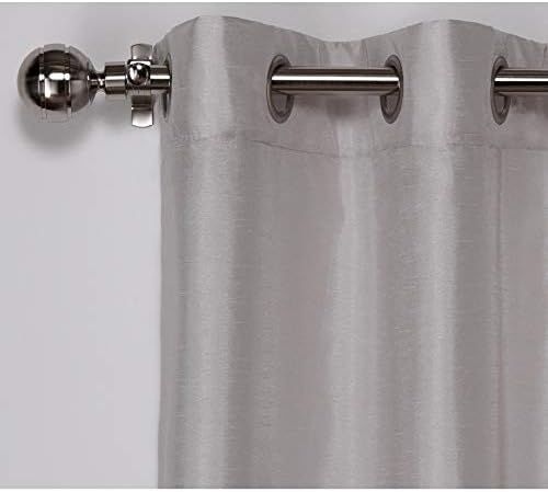 EXCLUSIVE HOME Chateau Striped Faux Silk Grommet Top Curtain Panel