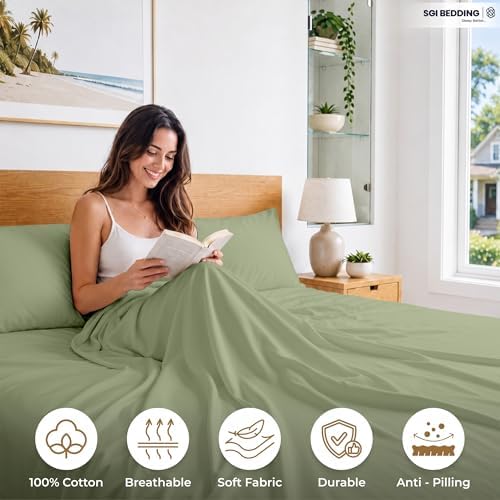 SGI bedding 100% Egyptian Cotton Sheets King Size – 600 Thread Count