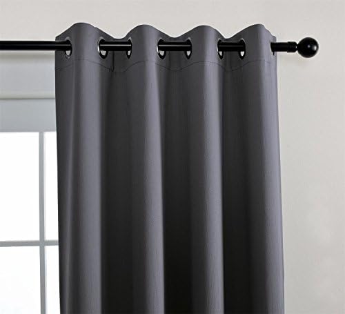 MIUCO Blackout Curtains Room Darkening Textured Grommet Window